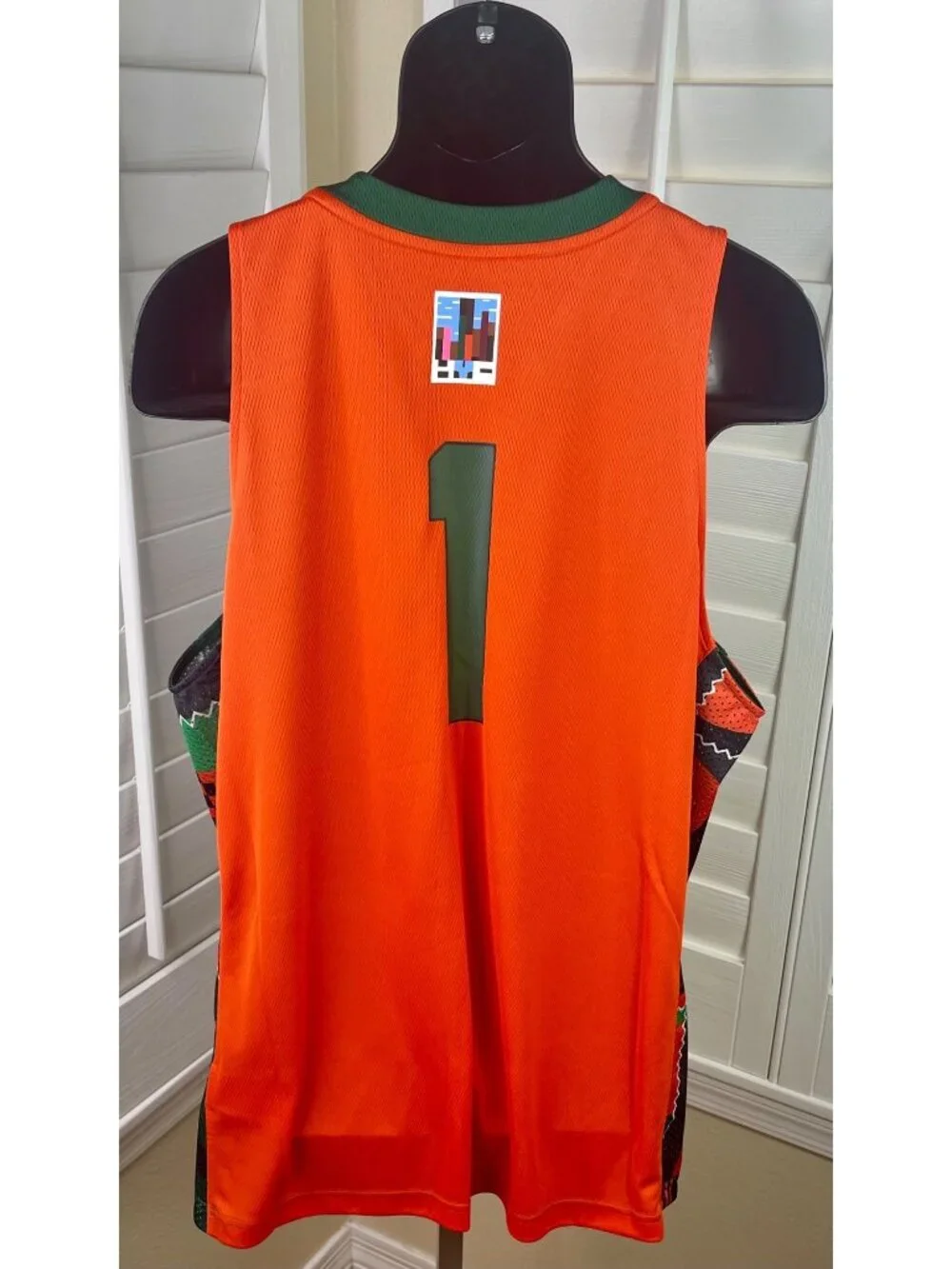 Adidas NCAA Miami Hurricanes Green/Orange Basketball Jersey - JJ2094 - Men’s XL